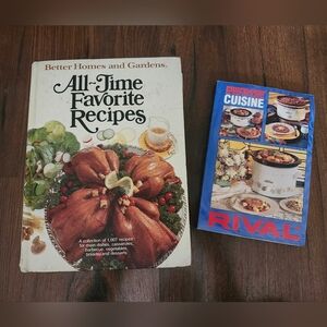 Vintage Better Homes & Gardens "All-Time Favorite Recipes" & Rival "Crockpot..."
